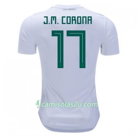 Camisolas de Futebol México J.M.Corona 17 Equipamento Alternativa Copa do Mundo 2018 Manga Curta